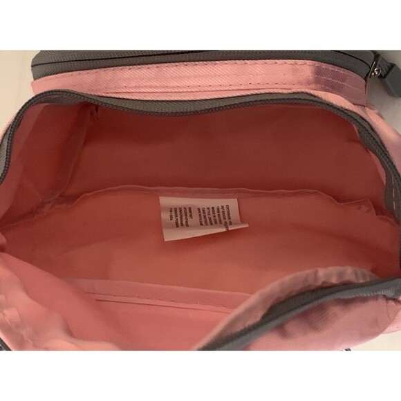 VTG Eastsport Belt Bag Pink Gray Women Fanny Pack 2000s 90s y2k Barbie Cute Trav - Picture 15 of 15